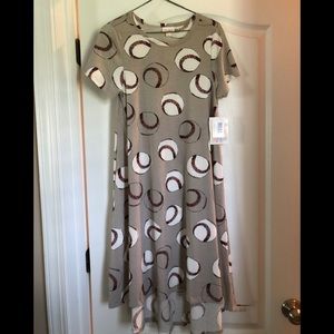 Lularoe Carly Baseball themed dress